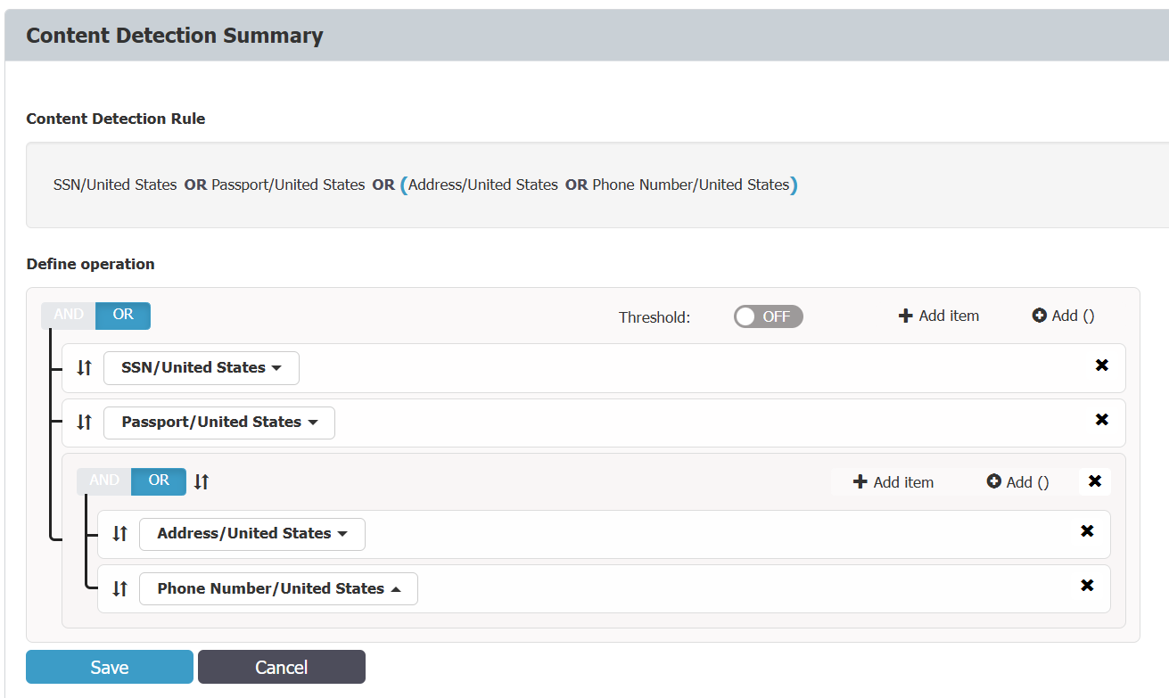 Define CAP Policy conetual parameters