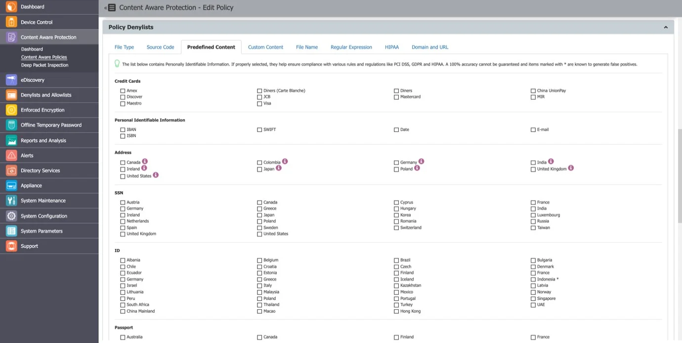 Applying multiple Content Aware Policies