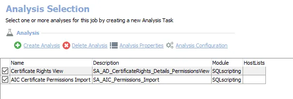 Analysis Tasks for the AD_CertificateRights Job