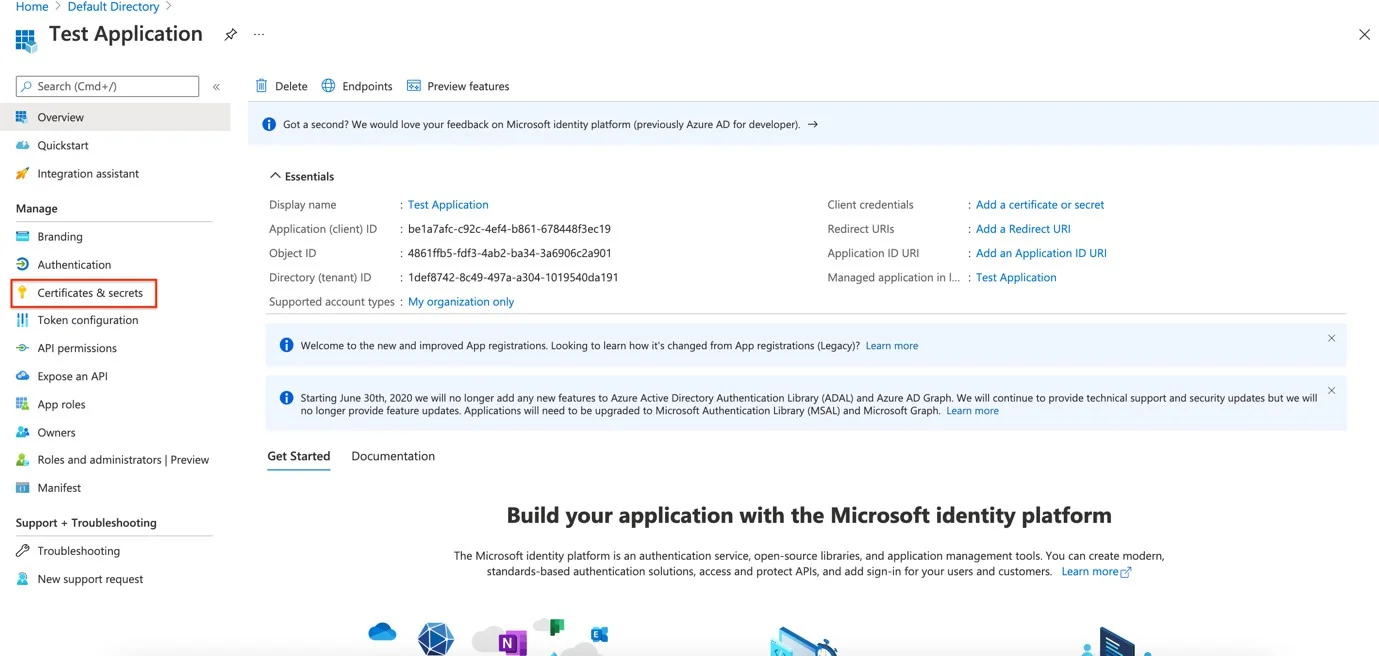 Create a Secret ID for the Application