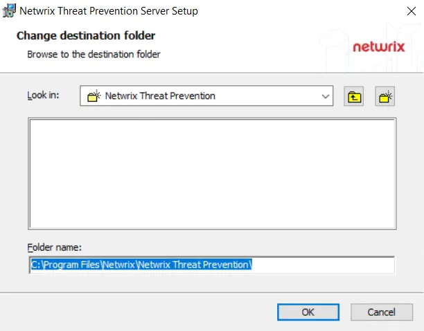 Recovery for Active Directory Setup wizard - Change destination folder page