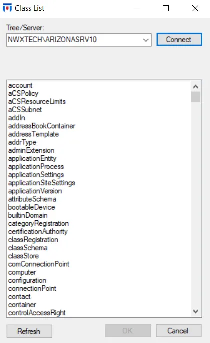Class List Window | Netwrix Product Documentation