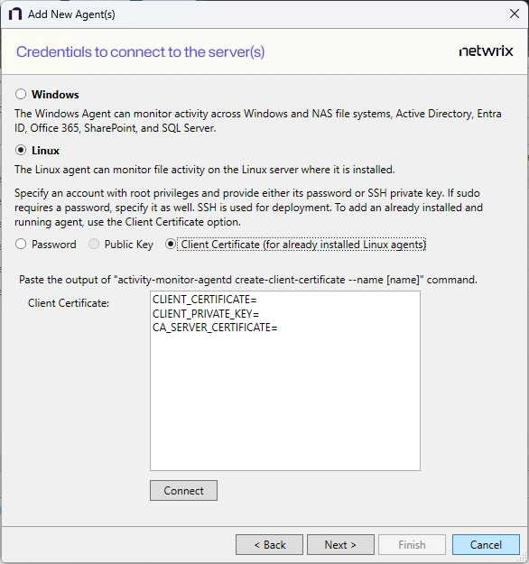Client Certificate Credentials