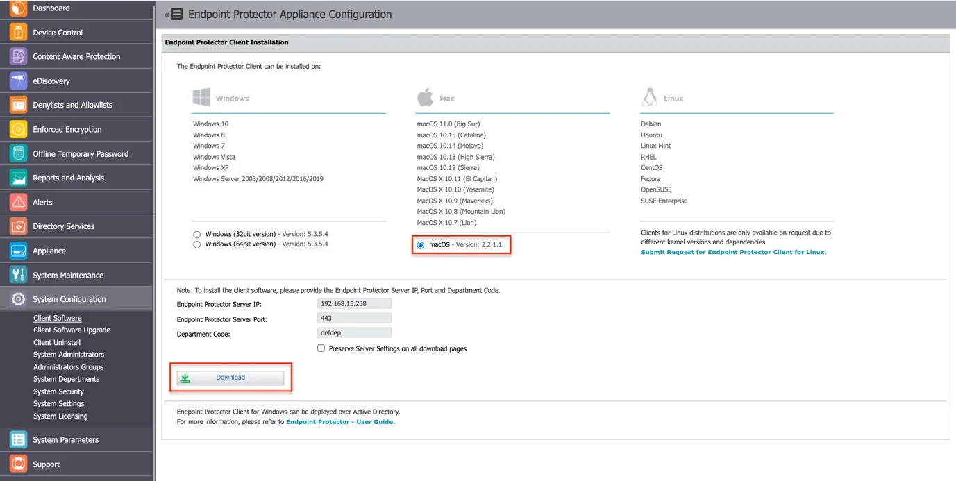 Installation on macOS with Deep Packet Inspection and VPN Traﬃc Intercept Active