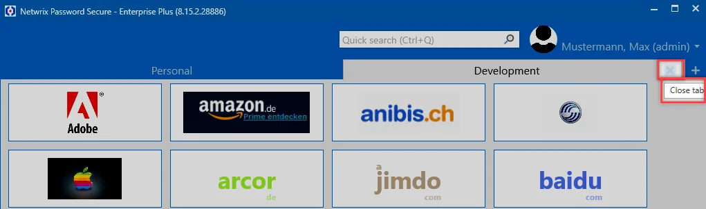 close tab