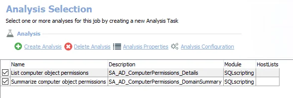 Analysis Tasks for the AD_ComputerPermissions Job