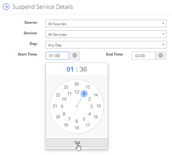 configsuspendservices
