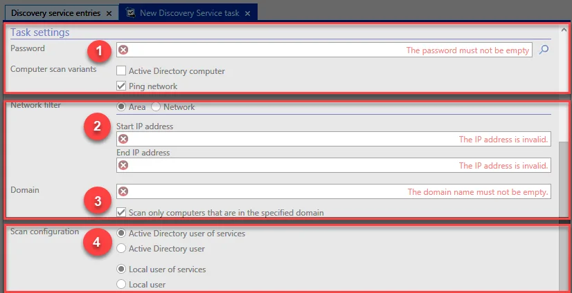 task settings