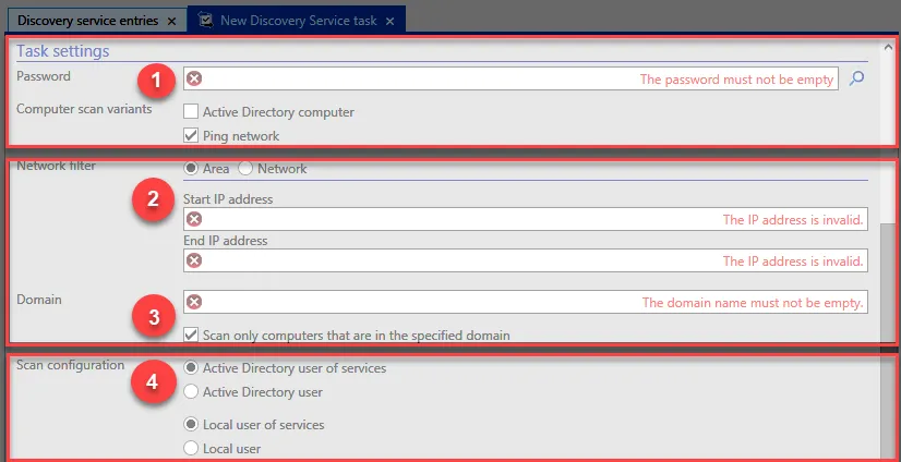 task settings