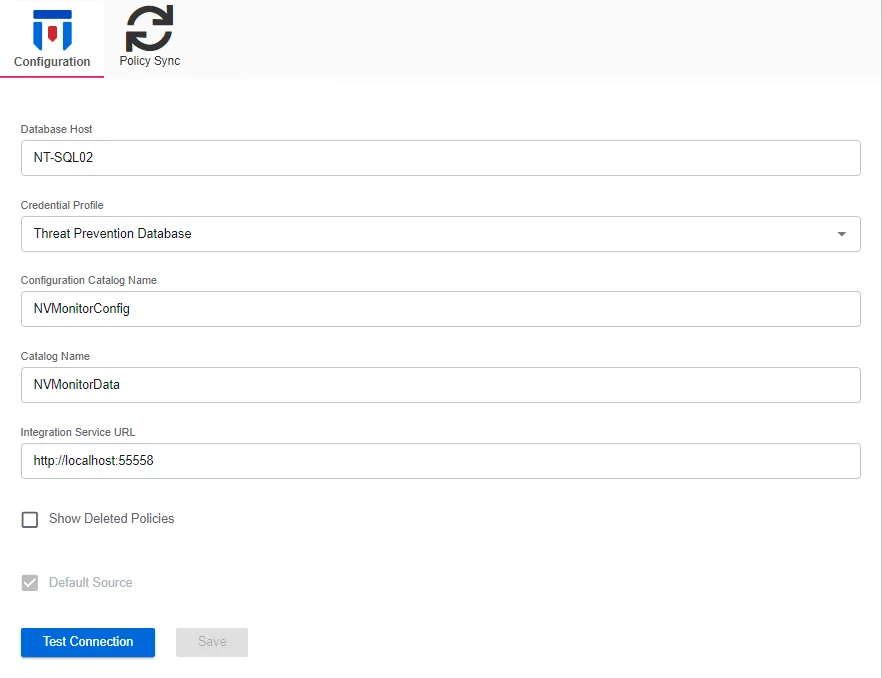 Netwrix Integration Details on the Configuration tab