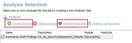 Configure an analysis