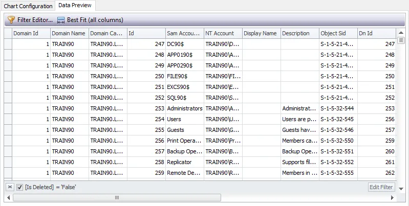 Data Preview tab