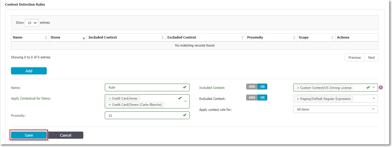 Creating new Context Detection Rules 