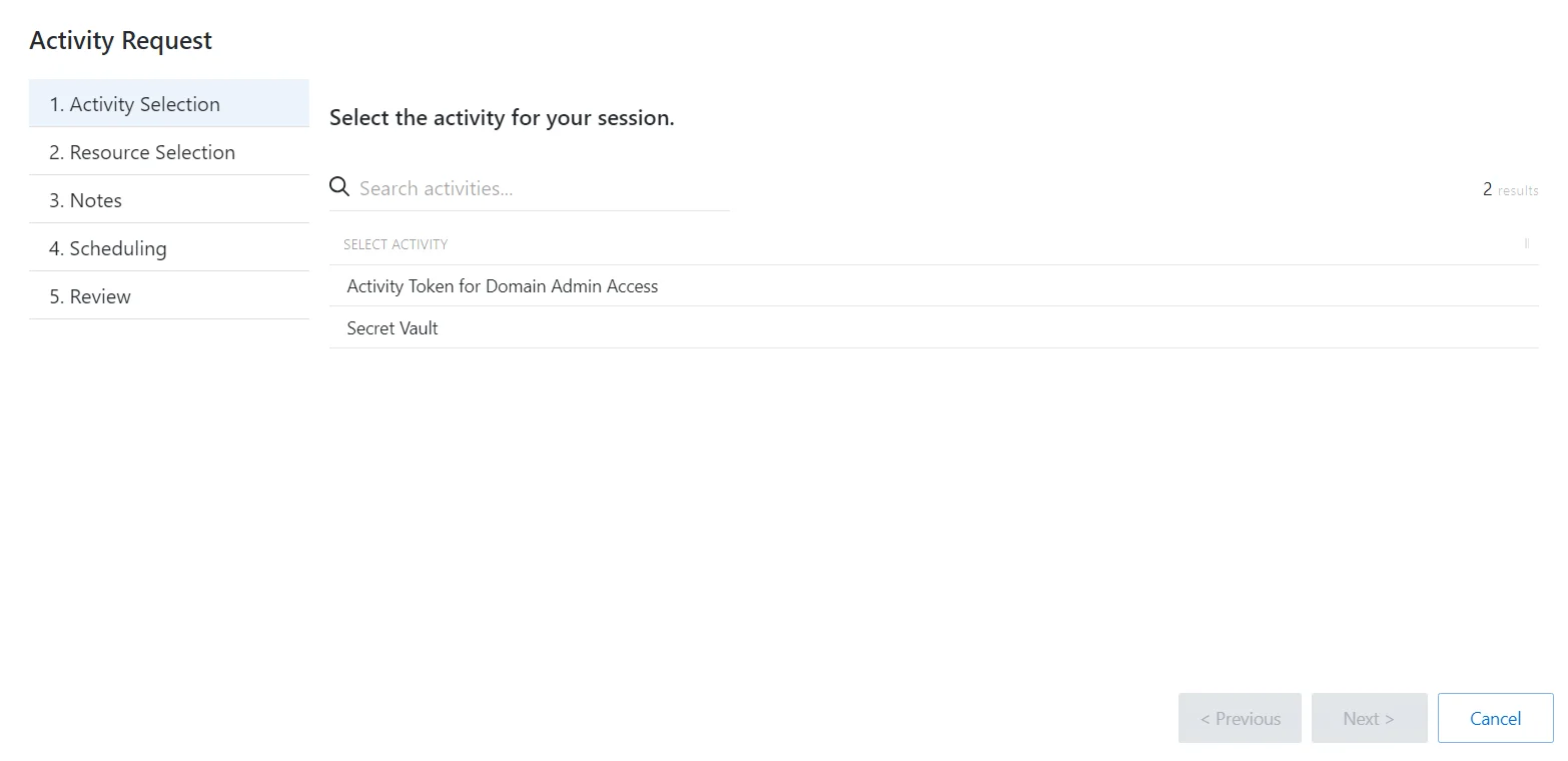 Create Activity Session Interface