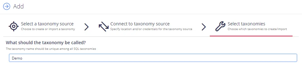 createsqltaxonomy