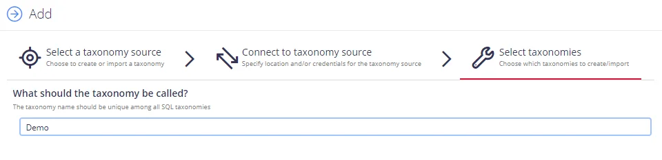 createsqltaxonomy
