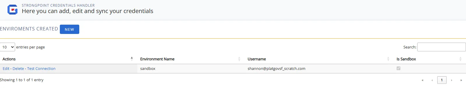 Credentials Handler