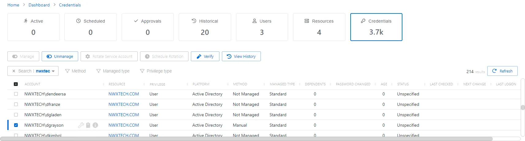 Manually Managed Account