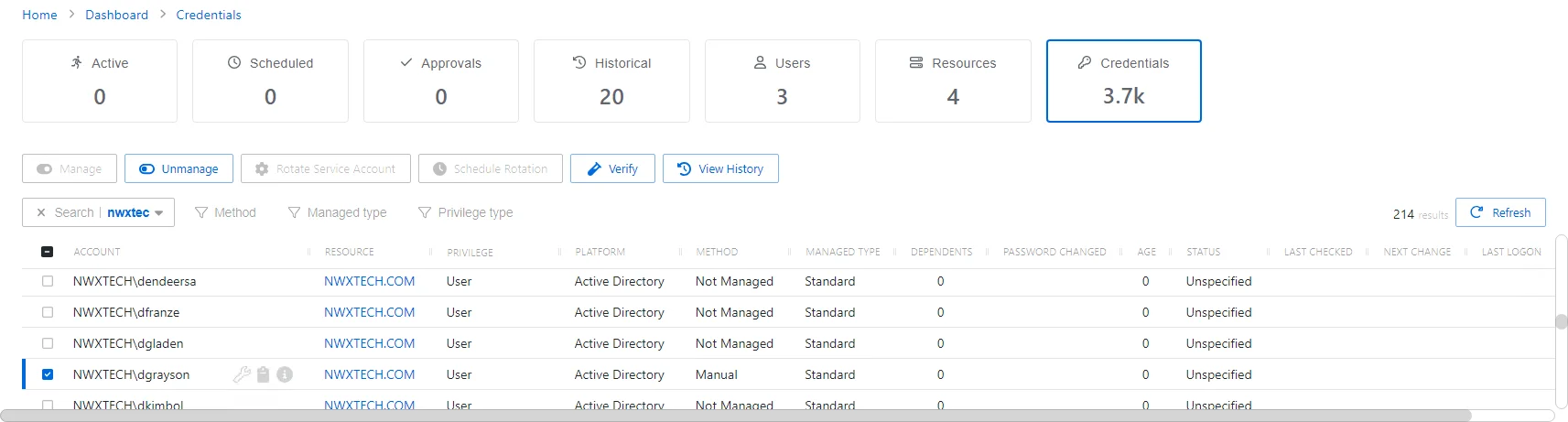 Manually Managed Account