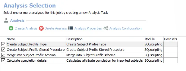 Analysis Tasks for the AnyID_CSV Job