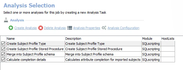 Analysis Tasks for the AnyID_CSV Job