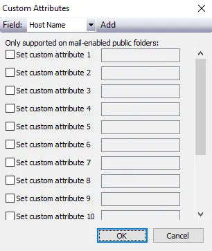 Custom Attributes Window