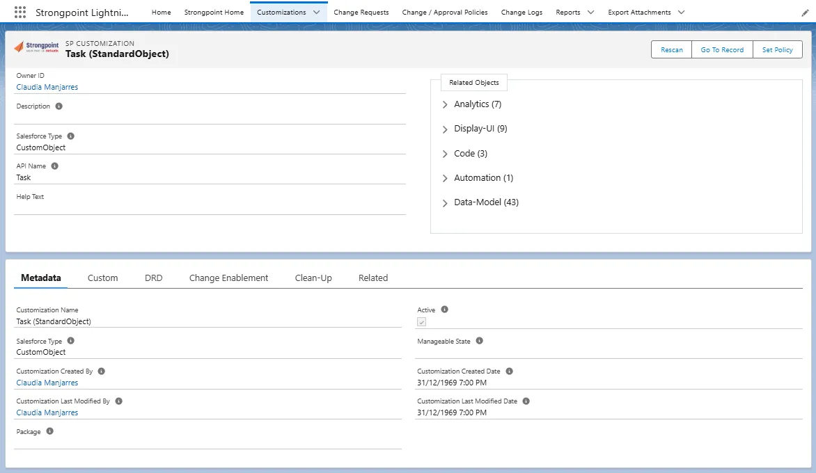 Strongpoint Lightning Customization Record