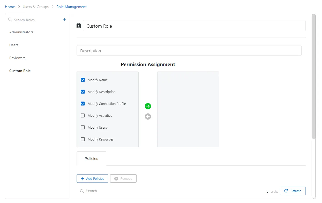 Custome Role Page
