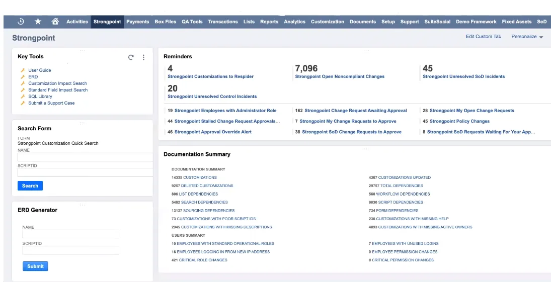 Strongpoint Overview Dashboard