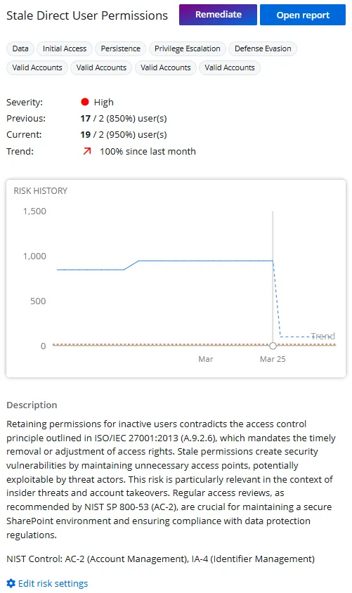 Enumerated Risk Details pane