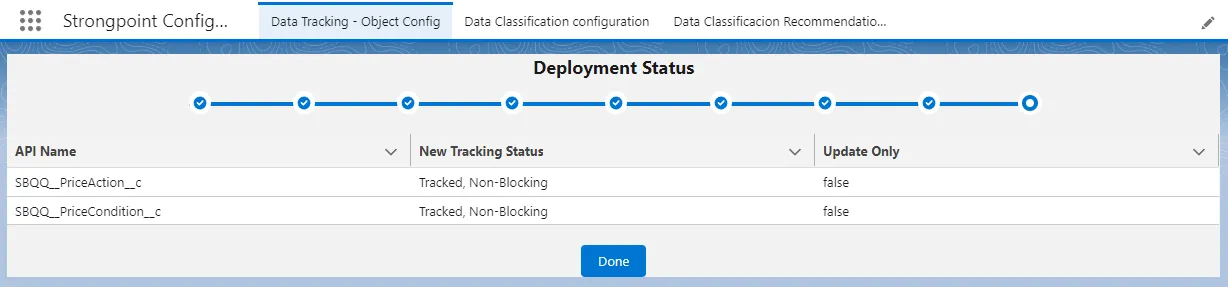 Wait for the Deployment Status to complete