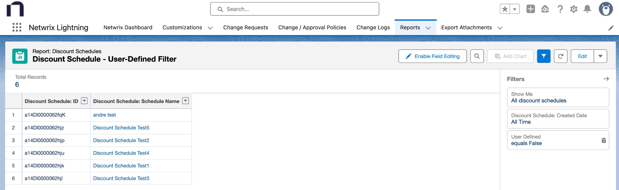 Data Tracking - Report Filter