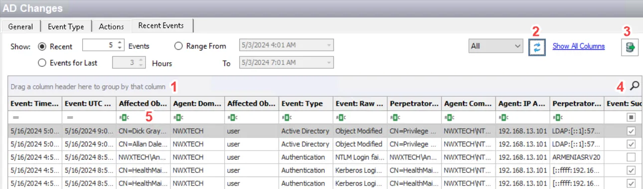 Search Methods - Data Grid