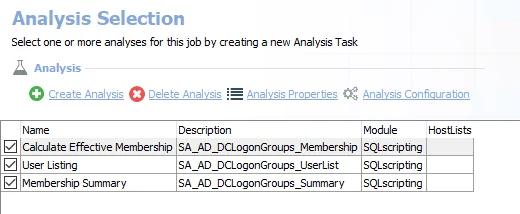 Analysis Tasks for the AD_DCLogonGroups Job