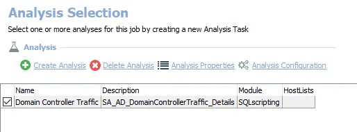 Analysis Tasks for the AD_DomainControllerTraffic Job
