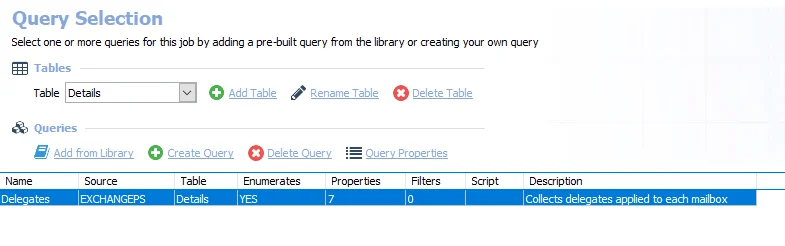 Queries for the EX_Delegates Job
