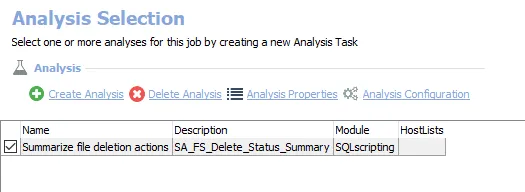 Analysis Tasks for the FS_DeleteFiles_Status Job