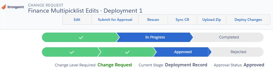 Deploy the Approved Changes