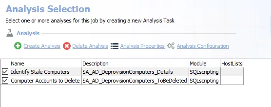 Analysis Tasks for the AD_DeprovisionComputers Job
