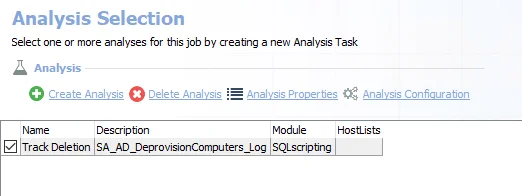 Analysis Tasks for AD_DeprovisionComputers_Status Job