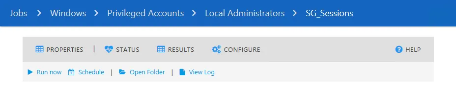Job Description page options