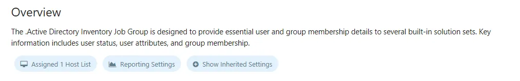 Overview section of Job Group description page