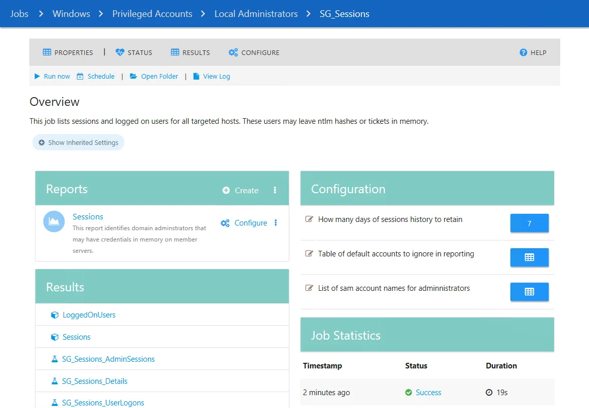 Pre-Configured Job Description page