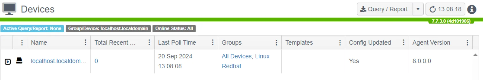 View, sort, and export in Excel, PDF or CSV format any devices from the system