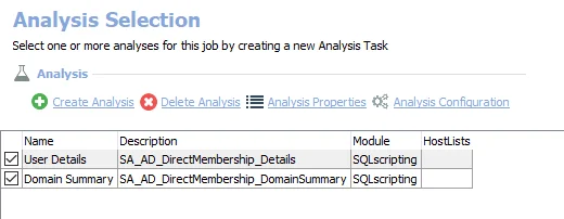 Analysis Tasks for the AD_DirectMembership Job