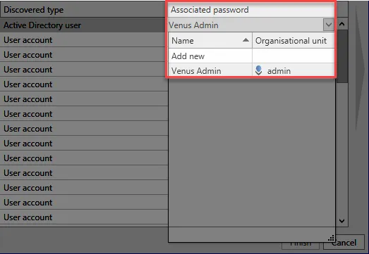 Filter for discovered data