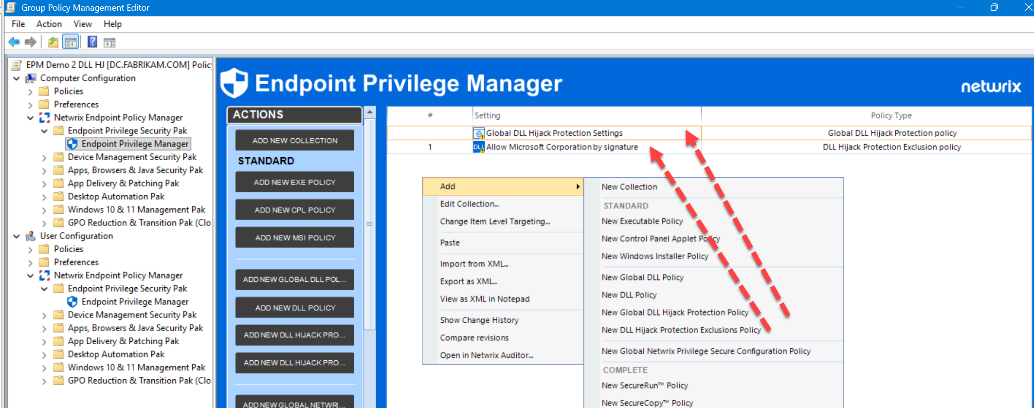 DLL Hijack Protection policy types in the Group Policy Management Editor