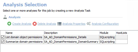 Analysis Tasks for the AD_DomainPermissions Job