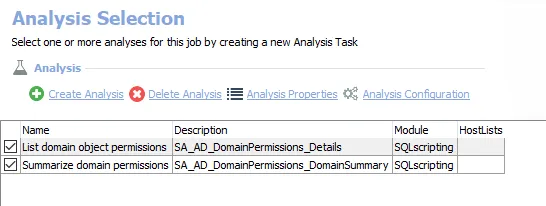 Analysis Tasks for the AD_DomainPermissions Job