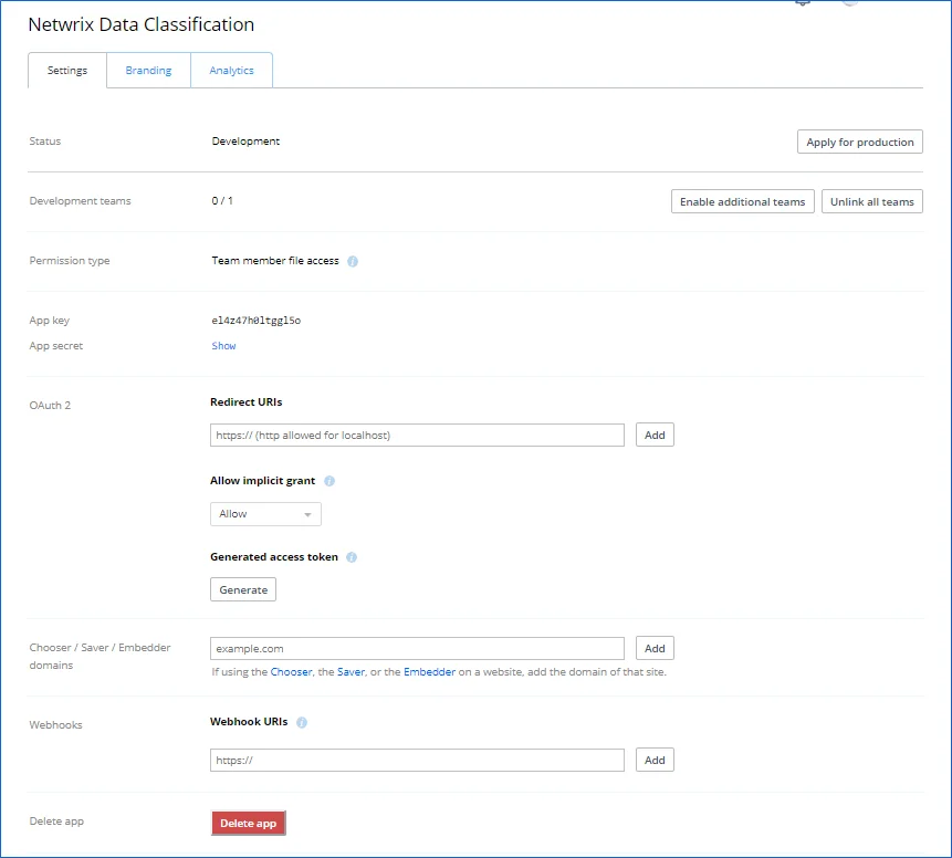 dropbox_authorize_app